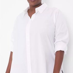 Lane Bryant Relaxed Button-Front Boyfriend Shirt